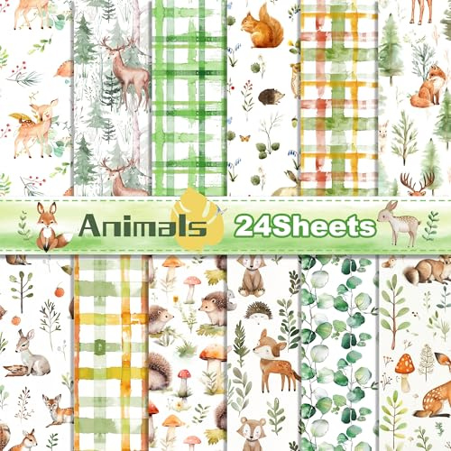 MerwDeeyt 30x30 Scrapbook Papier Doppelseitiges Muster Bastelpapier