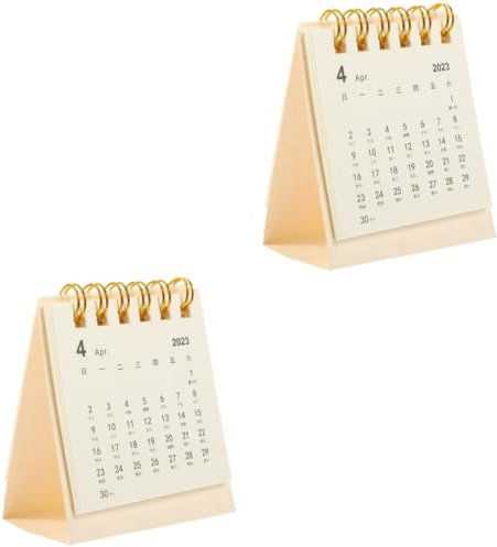 2 Stück 2023 Mini Tischkalender Tischkalender 2023 Klein 2023 2023 Planerkalender Tragbarer Haushalts Stehkalender Mini Kalender SEWACC