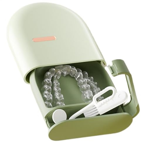 Ortodontisk retainer-fodral, retainer-fodral, protesskydd med ventilationshål för munskydd och tandtråd, tandställningsdosa donetolåda skendosa, tandställningsdosa tanddosa tanddosa