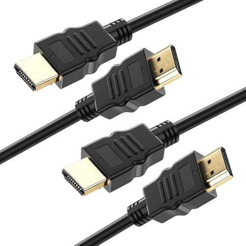 2 Pack Cavo HDMI 2.0 Corto 0.5M, Cavi HDMI 4K Certificato 60Hz Velocità Ultra Elevata 18Gbps 2160P 1080P ARC UHD HDR 3D Full HD Compatibile PS5 PS4 PS3 PC TV Monitor Proiettore HDTV X-box