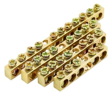 1 PZ 5/7/10/15 foro 8 * 12 8 * 13 MM messa a terra barra di rame morsettiera armadio elettrico quadrato neutro bus(8X13MM,7Hole)