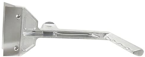 Toyvian Grattoir en Acier Inoxydable 420 Manche Long Ergonomique pour Plancha et Barbecue Extérieur, Protège Mains et Nettoie Grilles Plates Efficacement
