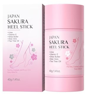 New Cover Cracked Heel Repair Stick, JAPAN SAKURA Heel Balm for Dry Cracked Feet & Heels Deeply Moisturize & Soften Feets, Exfoliates Dead Skin, Foot Balm For Hands, Heels, Elbows, Knees and More