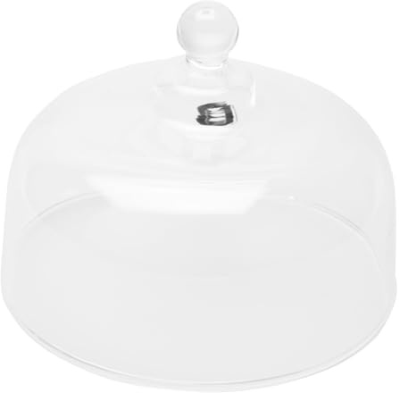 SMASOLO de Vidrio Transparente para Postres y Pan Campana Protectora para Alimentos Cloche Duradero para Tartas y Panadería para Repostería y Exhibición Hoteles y Restaurantes
