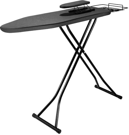 Asse da Stiro Pieghevole Verticale con Supporto per Ferro, Tavolo da Stiro Salvaspazio, Regolabile in 6 Altezze Ironing Board con Portamaniche