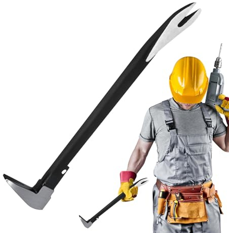 Nail Puller Tool – Carbon Steel Cats Paw Pry Bar, Flat Claw Crowbar | Heavy-Duty Nail Extractor with Hammer Design for Dismantling Wood, Construction, Home Repair and Professional Carpentry Work