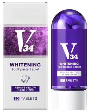 Tabletas blanqueadoras de dientes for eliminar manchas, aliento fresco y cuidado bucal, tabletas de limpieza portátiles con vitamina C y extracto de menta(1pcs)