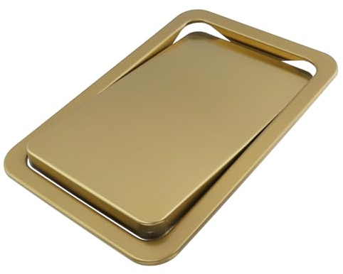 Antrader Built-in Countertop Trash Bin Waste Lid Balance Flap Cover,1Pcs | Recessed Countertop Flap Lid Trash Bin for Restaurant Home Hotel Kitchen,Stainless Steel