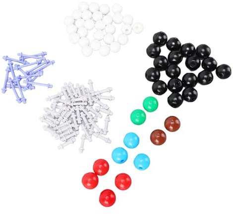 Generic Kemi Molecular Model Kit med 57 Atomer 56 Länkar för Klassrum och Hemstudier Hållbara ABS-plastfärgkodade Komponenter
