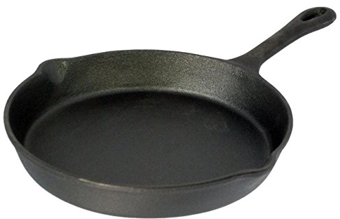 Buckingham Pre-Seasoned Premium Cast Iron Frying Pan Suitable for Induction Electric Gas Oven Safe Skillet BBQ Grilling Cast Iron Pan for Healthy Cooking 25 Cm