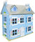 Leomark Alpine Villa Puppenhaus aus Holz mit Möbeln und Familie - Farbe Blue - Familienhaus mit möbel mit zubehör, für Kinder, Höhe 60 cm