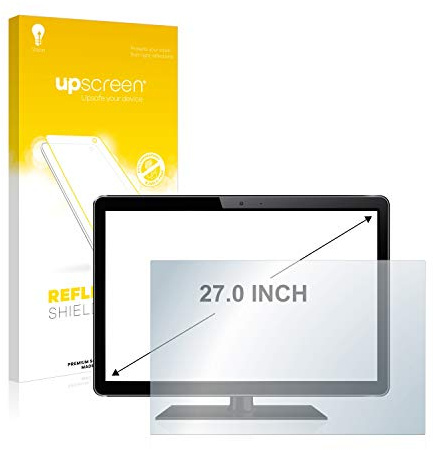 upscreen 27 Entspiegelungs-Schutzfolie für 27,0 Zoll Flachbildschirme (68.6 cm) [598 x 336 mm, 16:9] – Anti-Reflex Displayschutz-Folie Matt