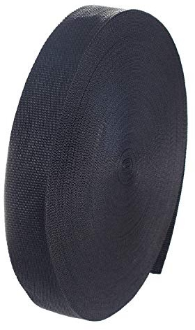 50 meter x 38 mm PP-spännband – 1,4 mm tjockt – spännrem av polypropen – 50 meter långt och 38 mm brett, svart, TKB5071-svart