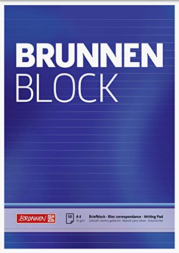 Brunnen 1052727 Briefblock/Schreibblock/Der Block (A4, Liniert, 50 Blatt, 70 g/m²)