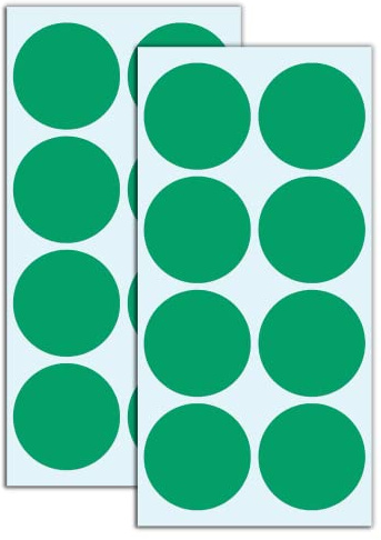 240 Stück, 50mm Klebepunkte Grün, Große Grüne Punkte Aufkleber Sticker | Markierungspunkte Selbstklebend