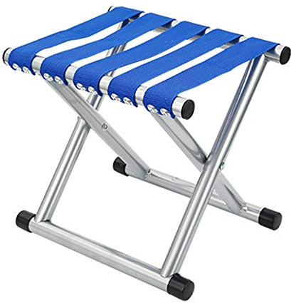 Campingstuhl Tragbarer Regiestuhl, der den atmungsaktiven Aluminium-Camping-Fischen-Gartenstuhl faltet, schnell auf- und abklappen Für Camping, Im Freien (Color : Blue, Size : S)