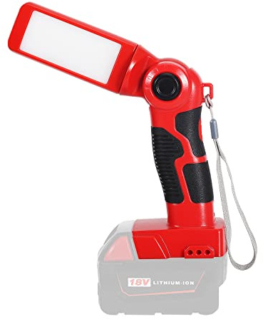 YEX-BUR 12W 1000LM LED Torch for Milwaukee 18v Battery | Flashlight with USB-A Charging, for Camping Jobsite Lighting Emergency