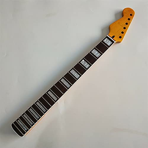 CAZARU Ahorn-Gitarrenhals für Linkshänder, Palisander-Griffbrett, 22 Bünde, 25,5-Zoll-E-Gitarrenhals im Strat-Stil, 1 Stück