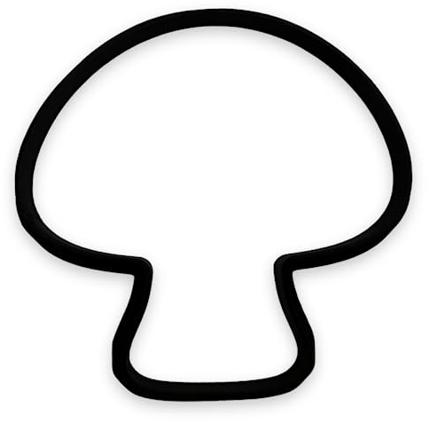 Ausstechform Pilz mit leicht zu schiebendem Design