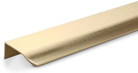 NUACOS Schrankgriffe Unsichtbare Möbelgriffe Moderne Küchengriffe Aluminium Schubladengriff Geschwungener Türgriff mit Schrauben für Küchenschränke Schublade,Gold,1200mm/47.2in