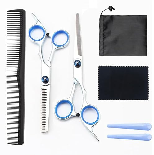 MUNSKT Haarscheren,professionelle barber set Haarschneideschere, scharfe Effilierschere mit friseur zubehör, perfekte Friseurschere schere haare schneiden für Männer und Frauen