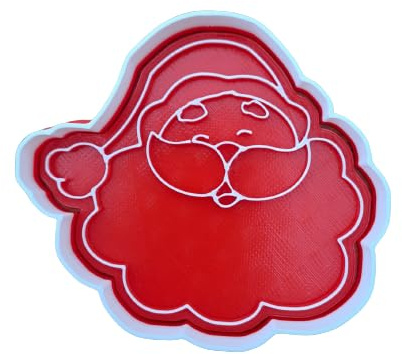 Tagliabiscotti.it - Viso Babbo Natale - Natale - Cookies cutter - Formina - Stampo per biscotti o decorazioni torte in pasta di zucchero