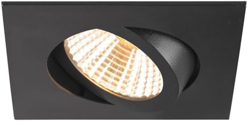SLV NEW TRIA 68, Deckeneinbauleuchte, 1800-3000K, 38°, IP 20, quadratisch, schwarz
