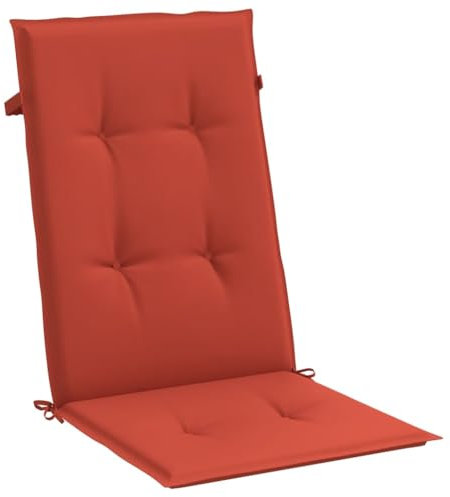 vidaXL Hochlehner-Auflagen 6 STK. Melange Rot 120x50x4 cm Stoff