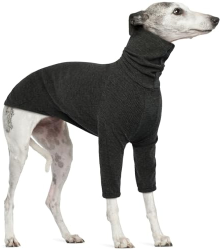 Winter Pullover Lurchers, Windhund Pyjama Hundeweste Warm Greyhound Wintermantel Dog Jumper Hunde Schlafanzug(Grau, L)