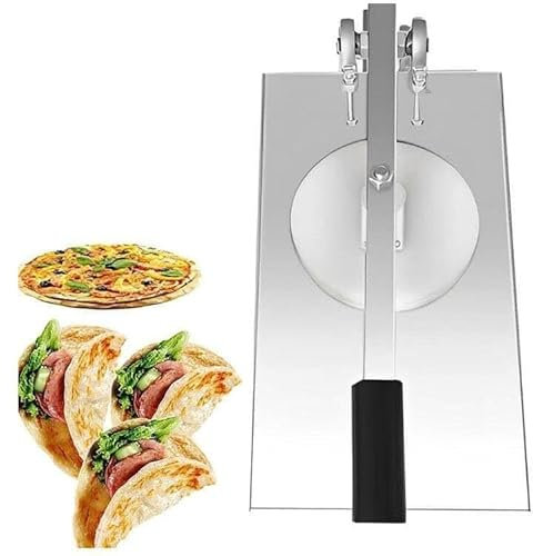 WTLONBF Manual Pizza Dough Press Machine, Commercial Sheet Pizza Crust Press Plate, Dough Roller Dough Sheeter Pasta Maker for Pizza, Pie,Tortillas, Pastry(20cm)