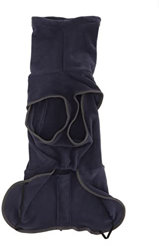 Hunde-Winterjacke, Warmer, verdickender, bequemer Mantel mit hohem Stretchanteil für kaltes Wetter, Marineblau, mit offenem Schritt und elastischen Beingurten (XXL)