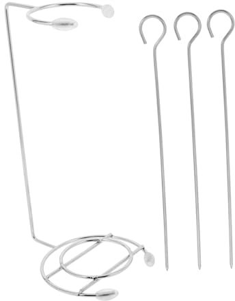 Abaodam Supporto Per Spiedini in Acciaio Inossidabile Sospesa Per Kebab Porta Spiedini Per Barbecue Multifunzionale Per Grigliare Carne e Alimenti Facile Da Pulire e Mantenere