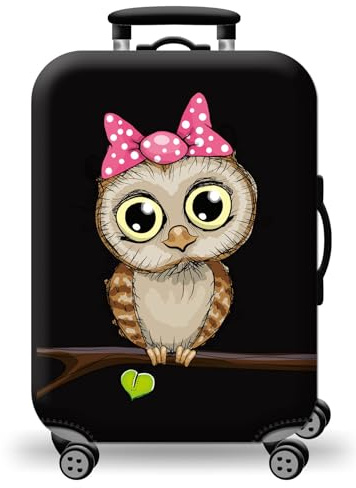 wxlmom Kofferschutzhülle XL Falkeneule Waschbar,Suitcase Cover Für Kinder Und Erwachsene,Elastischer Spandex-Koffer-Protector,Koffer-Abdeckungen