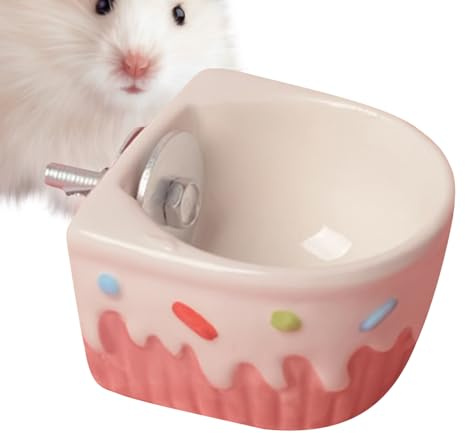 Käfigschalen für Kleintiere, Igel-Futternapf für Haustiere, einfach zu installieren und zu reinigen, Anti-Umkipp-Wasser-Futterspender für Chinchillas, Zuckergleiter, Hamster