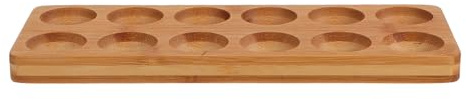 Porta Uova in Legno 12 Fori, Vassoio Elegante per Cucina | Design Semplice ed Estetico, Soluzione Salvaspazio, Finitura Liscia e Confortevole, Uso Pratico Sul Piano
