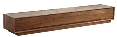 ksjdieunf Armoire Meuble de Rangement Rustique en Bois Massif 180 cm, Meuble Salon Simple Noyer Noir, idéal for Les hôtels et Chambres d'hôtes Meuble TV Moderne(180x40x30cm)