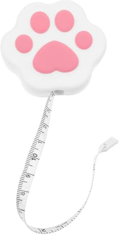 GATHINESS Cinta Métrica de Cintura Forma de Pata de Gato, Retráctil y Resistente al Desgarro, Ligera y Flexible para Costura y Medición Corporal
