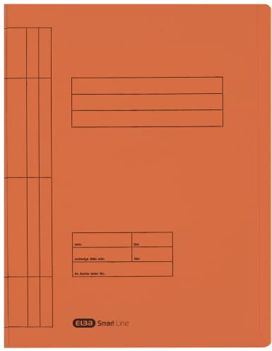 Elba Schnellhefter A4 Pappe, Smart Line, aus Manila-Karton, orange, 100 Stück