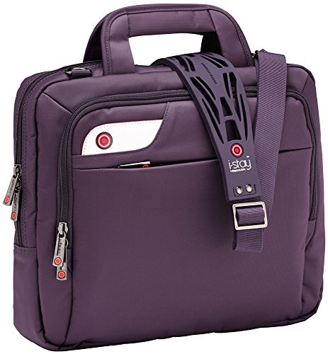 i-stay 13,3 tum surfplatta/Netbook/Ultrabook-väska med halkfri axelrem – lila