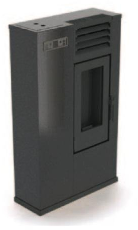 Punto Fuoco Pelletofen, Schwarz, 23 x 63 x 103 cm