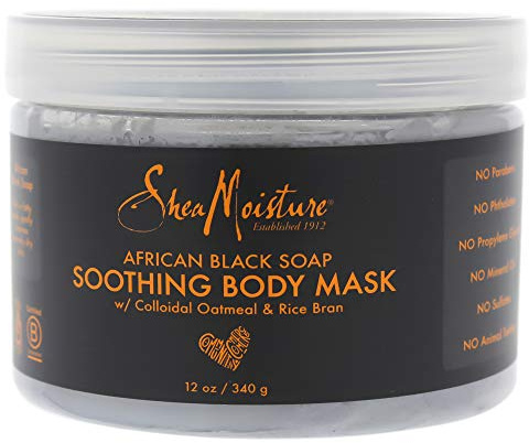 Shea Moisture African Black Soap Soothing Body Mask By Shea Moisture for Unisex - 12 Oz Mask, 12 Ounce