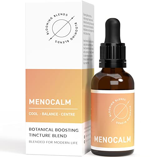 Her Harmony Herbal Tincture - Natural Calm Blend for Menopause Relief - Glycerine Liquid Extracts with Red Clover, Sage, & Maca Root - Blooming Blends Her Harmony Alcohol-Free Herbal Tincture, 30ml