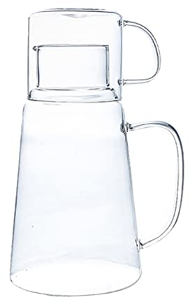 DOITOOL 1set Glass Water Jug Handle Large Capacity Cooling Kettle for Juice and Beer Premium Glass Material for Hot Cold Drinks for Home and Entertaining