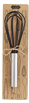 Mud Pie Mini-Schneebesen, Silikon, 21 cm, Schwarz