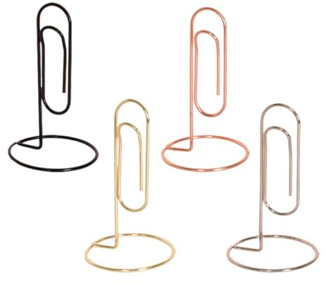Desktop Memo Holder 4Pcs Base Memo Clip Jumbo Desk Paper Clip Table Number Holder Picture Memo Note Photo Stand Office Accessory
