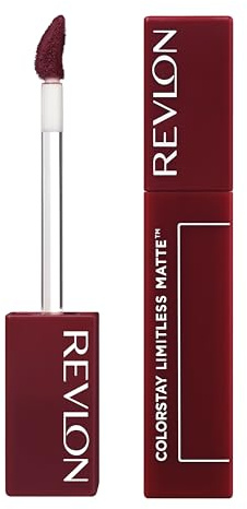 REVLON Limitless Matte, Labial Mate de larga duración Tono 015 HYPE GIRL | Mate de larga duración y máximo confort, Fórmula Vegana, sin sensación tirante. Apto para labios sensibles. 24H de Duración.