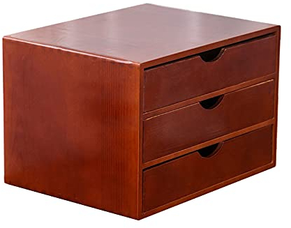Schreibtisch-Organizer aus Kiefernholz mit Schublade, Aufbewahrungsbox aus Holz, Flacher A4-Aktenschrank, Schulbürobedarf, Schubladen-Schreibtischzubehör für die Organizer-Aufbewahrung von A