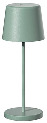 Lumisky Mini lampada da tavolo touch wireless in alluminio verde LED MINI OLIVE bianco dimmerabile H22cm