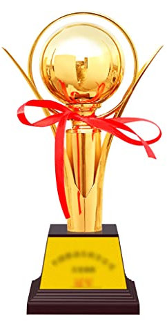 SWAYVES Trofeoa Competizione Sportiva Coppaa Sfera Di Metallo Premioa Riunione Annuale'Azienda Premio per il Dipendente Eccezionale Coppa Dei Campioni/Gold/10 * 28Cm