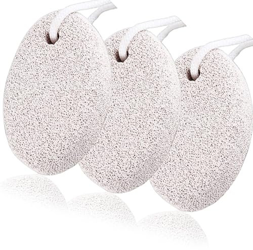 UESDU 3 Pcs Natural Pumice Stones Foot Pumice for Calluse Remover Dead Hard Skin Foot Care Foot Scrubber Stone